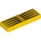 Tile 1 x 3 with 8 Black Stripes print