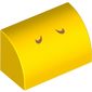 Brick Curved 1 x 2 x 1 No Studs with Medium Nougat Lines (Koopa Troopa Nostrils) Print