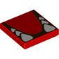 Tile 2 x 2 with White Teeth and Tongue Print