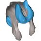 Hair with Horns and Ears, Medium Azure Pattern