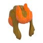 Hair with Horns and Ears, Orange Pattern