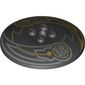 Dish 6 x 6 Inverted (Radar) with Silver/Gold Lines, Chinese Symbols print