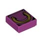 Tile 1 x 1 with Bull Nose, Gold Ring print