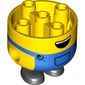 Minion Body, Large, Blue Overalls, Open Mouth Smile print