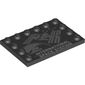 Plate Special 4 x 6 with Studs on 3 Edges with ISS and 'International Space Station' print
