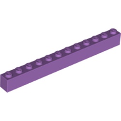 LEGO part 6112 Brick 1 x 12 in Medium Lavender