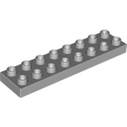 LEGO part 10044524 DUPLO PLATE 2X8X½ in Medium Stone Grey/ Light Bluish Gray