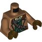Torso Jacket, Open over Dark Green Vest, Tan Shirt, Shoulder Utility Belt Print, Medium Nougat Arms, Dark Brown Hands