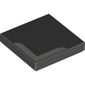 Tile 2 x 2 with Light Bluish Gray Corner Print