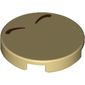 Tile Round 2 x 2 with Bottom Stud Holder with Two Reddish Brown Lines (Bowser Nostrils) Print