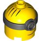 Minifig Head Special, Minion, Medium, 1-Eyed Goggles, Smile, Hair print