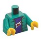 Torso Jacket, Dark Purple Undershirt, Zipper Print, Dark Turquoise Arms, Yellow Hands