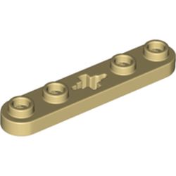 LEGO part 50029 Technic Plate 1 x 5 with Smooth Ends, 4 Studs and Centre Axle Hole in Brick Yellow/ Tan