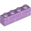 Lavender Brick Special 1 x 4 with Masonry Brick Profile
