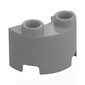 Brick Round, Half 1 x 2