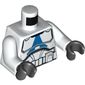Torso Armor, Blue Chest Marking Print, White Arms, Black Hands