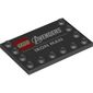 Plate Special 4 x 6 with Studs on 3 Edges with 'LEGO Avengers Iron Man' print