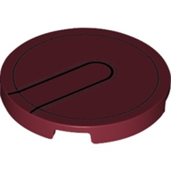 Tile Round 3 x 3 with Black Lines print
