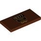 Tile 2 x 4 with 10277 In Black Square and Yellow Border print