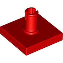 LEGO part PLATE 2X2 W. VERTICAL SNAP in Bright Red/ Red