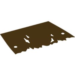 LEGO part 69244 Roof, Tattered with Holes in Dark Brown