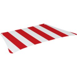 Sail 36 x 20 Trapezoid with 4 Holes, Red Stripes print