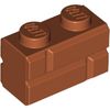 Dark Orange Brick Special 1 x 2 with Masonry Brick Profile