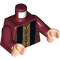 Torso Robe, Dark Brown Fur, Gold Shirt Print, Dark Red Arms, Light Nougat Hands