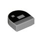 Tile 1 x 1 Half Circle with Brickheadz Eye print