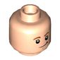 Minifig Head Fred Weasley / Merry, Brown Eyebrows, Lopsided Smile, Closed Mouth/Open Mouth Scream Print