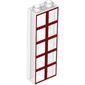 Brick 1 x 2 x 5 without Side Supports with Red Windows print