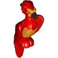 Animal, Bird, Phoenix with Bright Light Orange Chest and Face, Black Beak Print (Fawkes)