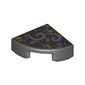 Tile Round 1 x 1 Quarter with Lavender, Bright Light Orange Decoration print