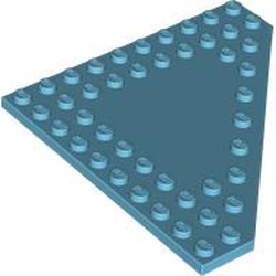 LEGO part CORNER PLATE 10X10 in Medium Azure