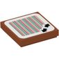 Tile 2 x 2 with Two Arrows and Barcode Print (Sticker)