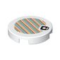 Tile Round 2 x 2 with Bottom Stud Holder and Mushroom and Barcode Print (Sticker)