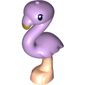 Animal, Bird, Flamingo with Light Nougat Leg, Black Eye and Olive Green Beak