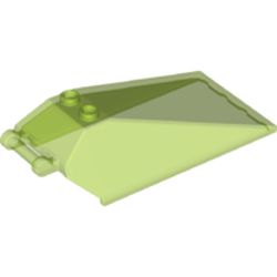 LEGO part 35328 Windscreen 8 x 4 x 2 with Handle and 2 Studs [Hollow Studs] [Plain] in Transparent Bright Green/ Trans-Bright Green