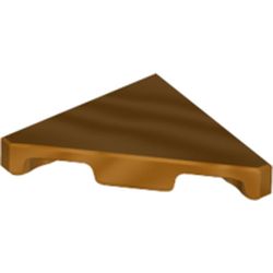 LEGO part TILE 2X2, W/ DEG. 45 CUT, NO. 5 in Gold Laquered/ Metallic Gold