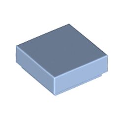 LEGO part 3070b Tile 1 x 1 with Groove in Light Royal Blue/ Bright Light Blue