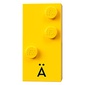 Braille Brick 2 x 4 with 3 Studs ⠜ and 'Ä' print
