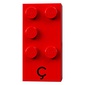Braille Brick 2 x 4 with 5 Studs ⠯ and 'Ç' print