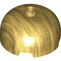LEGO part 49308 Brick Round 3 x 3 Dome with Center Stud in Warm Gold/ Pearl Gold