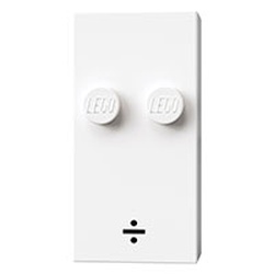 Braille Brick 2 x 4 with 2 Studs ⠒ and '÷' print