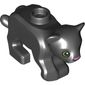 Animal, Big Cat Cub, with Lime Eyes and Dark Pink Nose Print