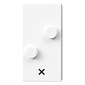 Braille Brick 2 x 4 with 2 Studs ⠔ and 'x' print