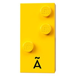 Braille Brick 2 x 4 with 3 Studs ⠜ and 'Ã' print