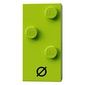 Braille Brick 2 x 4 with 3 Studs ⠪ and 'Ø' print