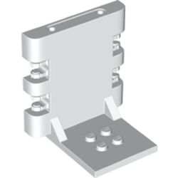 LEGO part 65132 Hinge Bracket 4 x 5 x 5 Locking with 2 Fingers, Two on Each Side, 7 Teeth in White