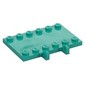 Hinge Plate 4 x 6 with Two 1 x 6 Studs and Recessed 2 x 6 Middle